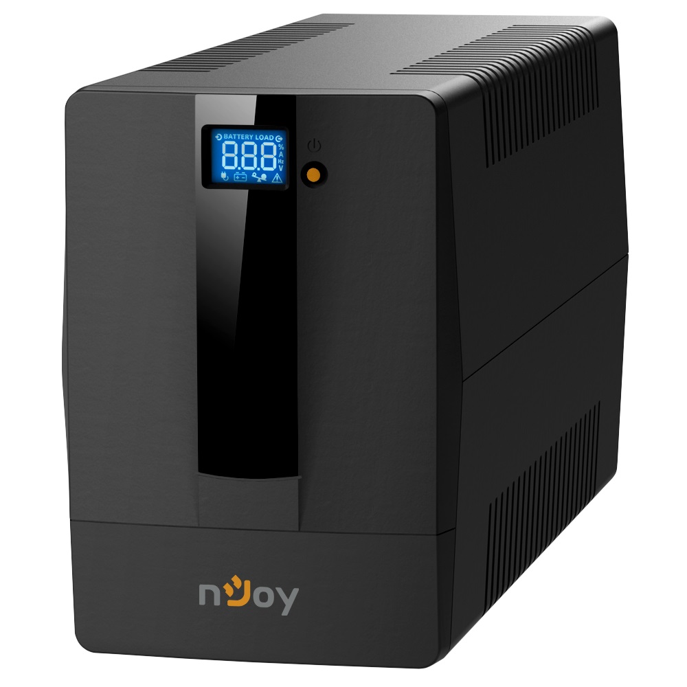 Джерело безперебійного живлення NJOY Horus Plus 1000 (PWUP-LI100H1-AZ01B), Lin.int., AVR, 4 x евро, USB, LCD, пластик